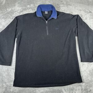 Patagonia Capilene 1/4 Zip Pullover Sweatshirt Men's XXL Black Fleece